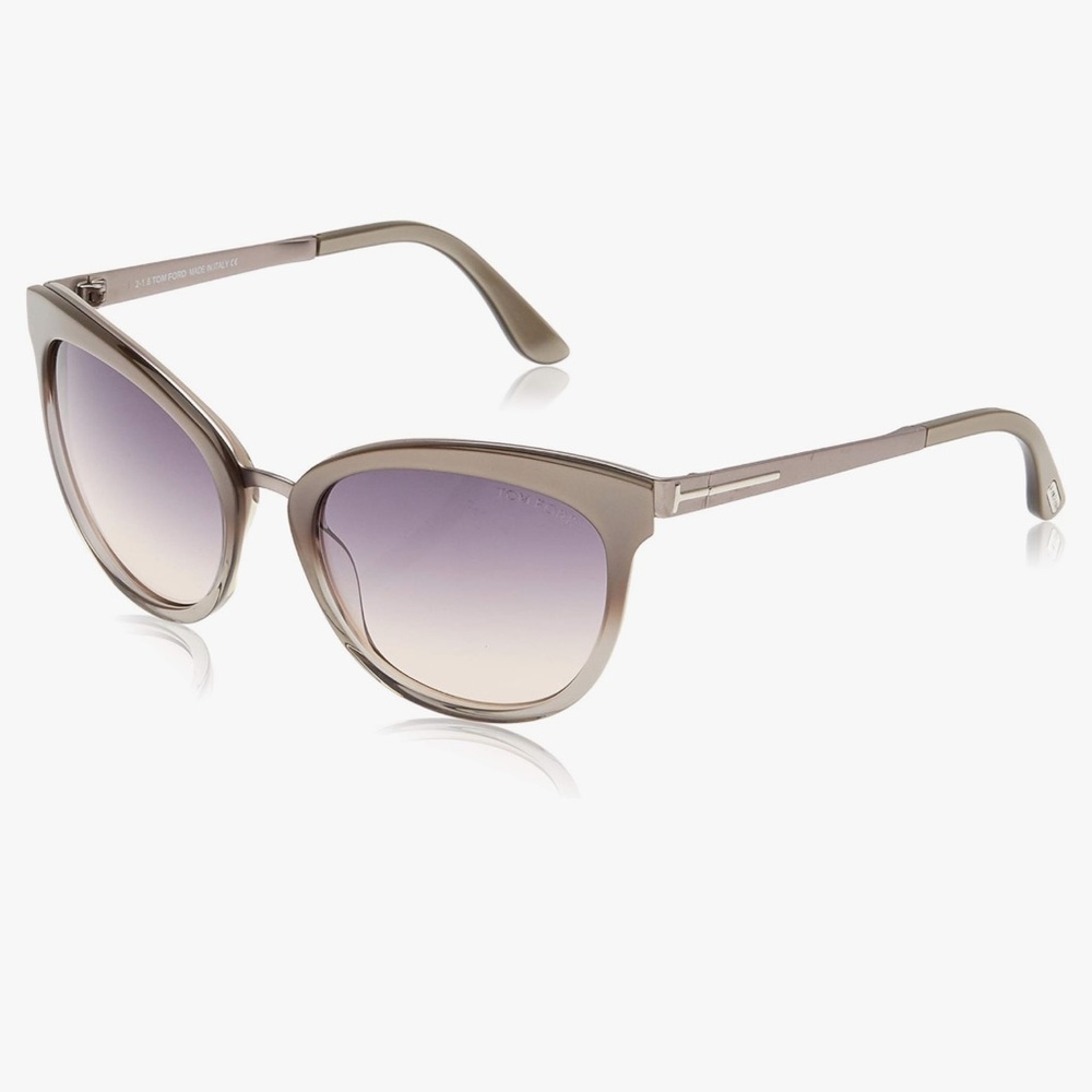 Tom Ford FT 0461 Emma 59B Beige Gradient Smoke Sunglasses